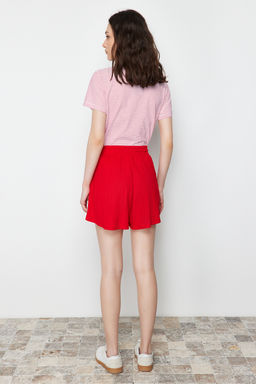 TRENDYOLMILLA Siyah Rahat Kesim Normal Bel Burumcuk/Dokulu Orme Sort TWOSS22SR0212  фото 6