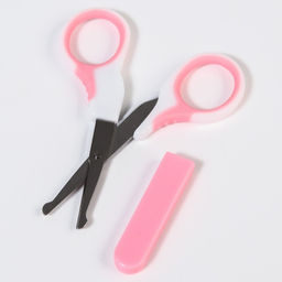 Ножницы детские безопасные, маникюрные, с чехлом, от 0 мес., цвета МИКС - Крошка я фото 3