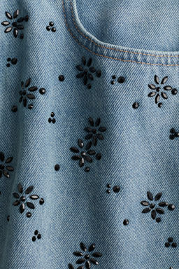 Minifalda denim con strass - H&m фото 9