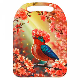 Доска разделочная деревянная "Птица счастья" 29х21х0,6см (Россия)