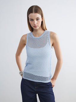 Bisiklet Yaka Ajurlu Kad?n Triko Atlet