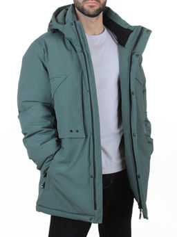 6963 GRAY/TURQUOISE Куртка мужская зимняя (200 гр. био-пух)