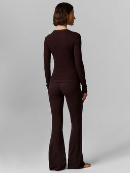 Комплект домашний женский коричневый из рибаны - Mark formelle фото 3