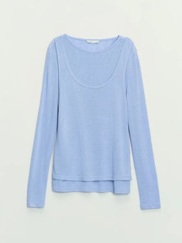 Двойной лонгслив из вискозы / Zarina  фото 7