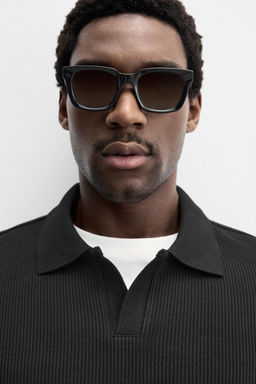 VERTICAL TEXTURED POLO SHIRT - Zara фото 5