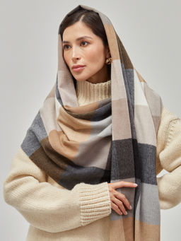 В составе шерсть ! теплый двусторонний палантин - Tantino фото 6