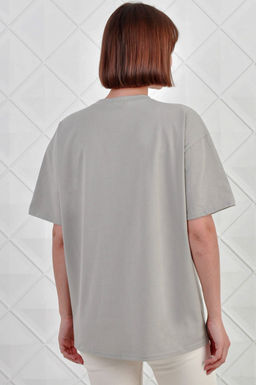 Арт. 3731 Футболка женская 42-52 (6 шт) Цвет:светло-серый - Калинка фото 3