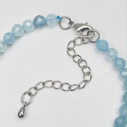 Браслет из Аквамарина,Содалита и Жемчуга 16,5 см +