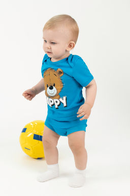 Комплект детский бирюза мишки