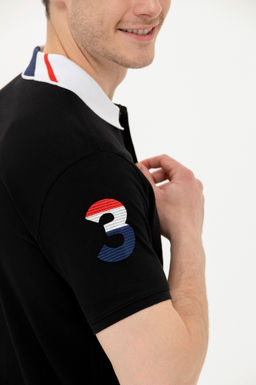 U. S. Polo Assn Мужская черная базовая футболка с воротником-поло - U.s. polo assn фото 21