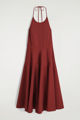 VESTIDO DE CUELLO HALTER DE ALGOD?N PIMA