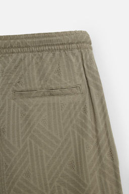 GEOMETRIC PRINT JACQUARD BERMUDA SHORTS - Zara фото 11