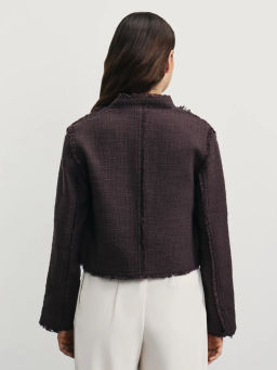 Жакет из твида с бахромой / Zarina  фото 5