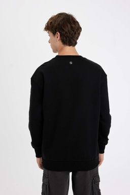 Толстовка свободного кроя с круглым вырезом и принтом - Defacto фото 6