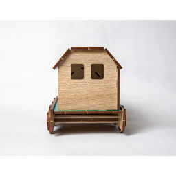 Сборная модель-поезд Новогодний паровоз, (П1050) - Лесная мастерская фото 4