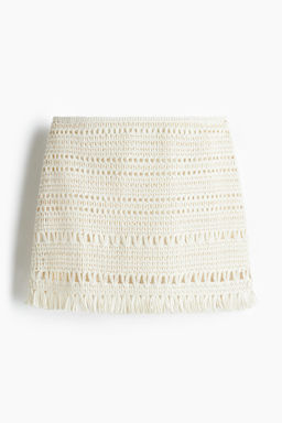 Minifalda efecto crochet