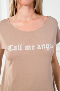 Футболка женская из вискозы Лирика кофе Call me angel - Амадэль фото 6
