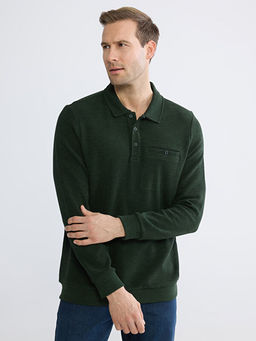 Polo Yaka Erkek Sweatshirt