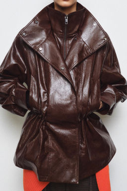 ZW COLLECTION FAUX LEATHER JACKET - Zara фото 6