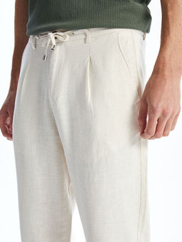 Брюки Slim Fit мужские с примесью льна