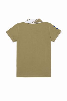 Футболка с воротником поло цвета хаки для мальчиков Basic - U.s. polo assn фото 2