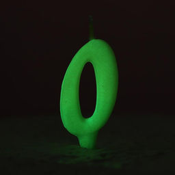 Свеча для торта цифра «Люминесцентная», 5.5 см, цифра 0