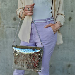 Женская кожаная сумка через плечо с тремя отделениями 0101-19 - Cidirro фото 4