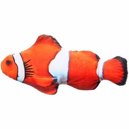 Цена за 4 шт. Игрушка для кошек мягкая реалистичная "Рыбка Клоун", 20см/17гр (лейбл)