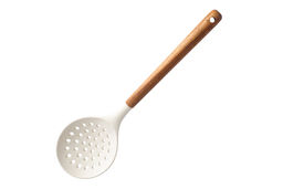 Шумовка, 33 см, силикон/дерево, молочный, Wenge - Anna lafarg фото 2