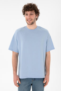 Erkek Oversize Fit Bisiklet Yaka A__k Mavi Ti__rt Sepette S_rpriz _ndirim - U.s. polo assn фото 2