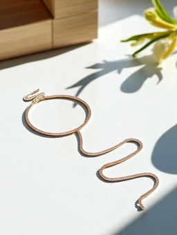 Чокер Лёд притягательный, цвет белый в золоте, 54.5 см