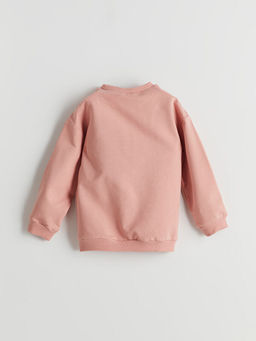 Bisiklet Yaka K?z Bebek Sweatshirt