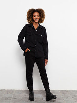 Y?ksek Bel Mom Fit Kad?n Jean Pantolon