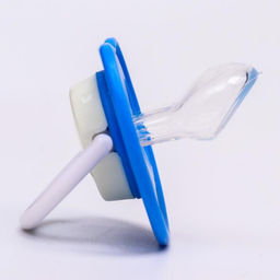 Соска-пустышка ортодонтическая, силикон, от 6 мес., с колпачком, Самолет, цвет голубой - Крошка я фото 2