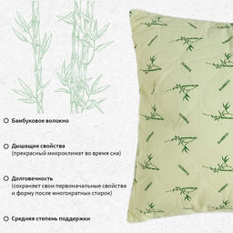 Подушка «Этель», подстёжка — бамбук, 70×70 см, тик