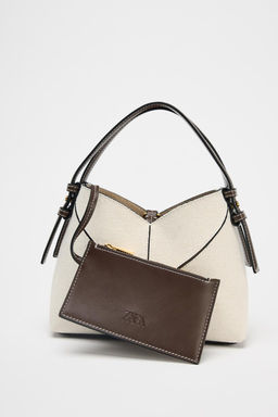 CONTRAST CANVAS MINI TOTE BAG - Zara фото 4