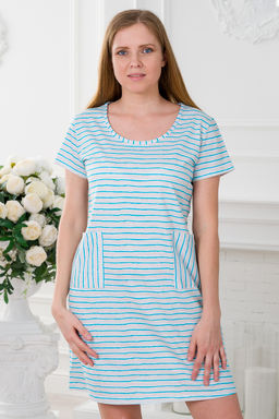Туника женская из кулирки Руслана бирюзовый
