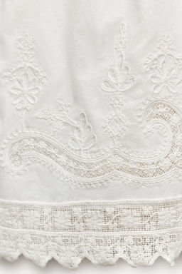 EMBROIDERED COTTON SHORTS - Zara фото 6