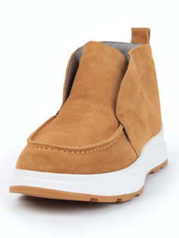 01-5280-7 BROWN Ботинки демисезонные женские (натуральная замша, байка) - Фабричный китай фото 5