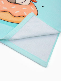 Полотенце - пончо детское LoveLife «Единорог», махра, 100% хлопок 300 г/м, 60×120 см, голубое