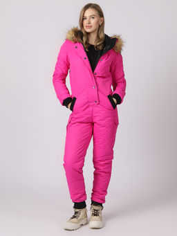 Женский зимний комбинезон. Цвет Фуксия. - Sportsolo фото 5