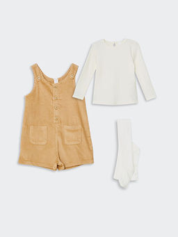 Bisiklet Yaka K?z Bebek 3l? Tak?m