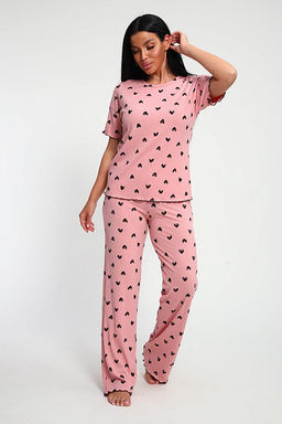 Пижама с брюками (01063, розовый) - Плиона фото 5