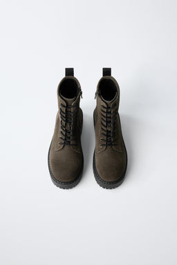 BOTA CORDONES PIEL / Gris - Zara фото 6