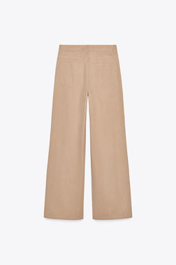 WIDE-LEG HIGH-WAIST TROUSERS - Zara фото 8