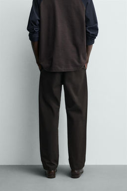RELAXED FIT PLEATED TROUSERS - Zara фото 12