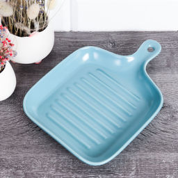 Блюдо с ручкой 23х16х3 см / GDE-24 /уп 29/ - ГалеонТрейд фото 3