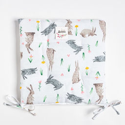 Сидушка Доляна Fluffy bunnies 42х42х7 см, 100% хлопок, 164г/м2  фото 8