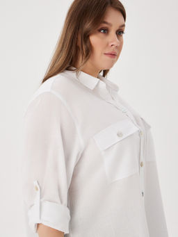 Блузка женская дл. рук. KATHARINA KROSS KK-BT-0026-FL-белый  фото 4
