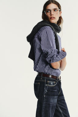 CHECK POPLIN SHIRT - Zara фото 4